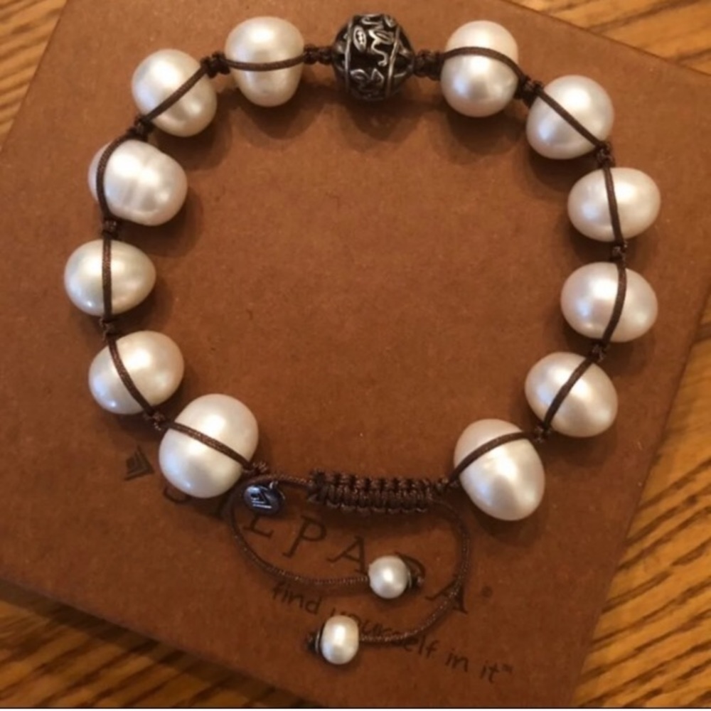 Silpada Filigree Sterling Silver Rugged Pearls Bracelet B2424